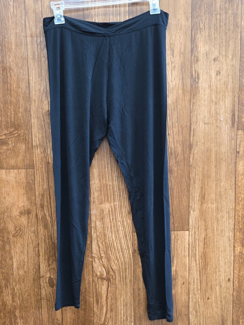 Women's Cuddl Duds Black Stretch Leggings with Soft Stretch